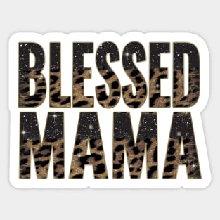 Blessed Mama Leopard Sticker
